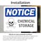 Signmission Chemical Storage Sign, Vinyl Decal, 10in W x 7in L, 2PK OS-2PACK-NS-D-710-L-10571 - alternate 6